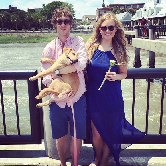 Mediterranean Blue Halter, Maxi Dress, Size Medium - Picture 2 of 8